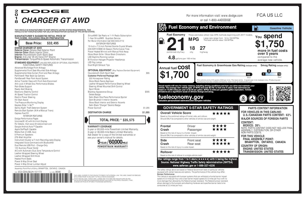 Dodge Charger GT AWD 2018