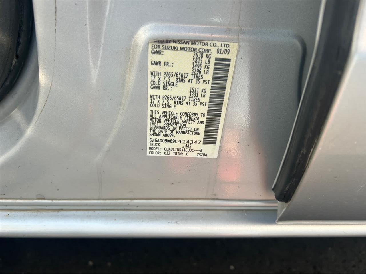 Suzuki Equator Sport Crew Cab LWB 4WD 2009