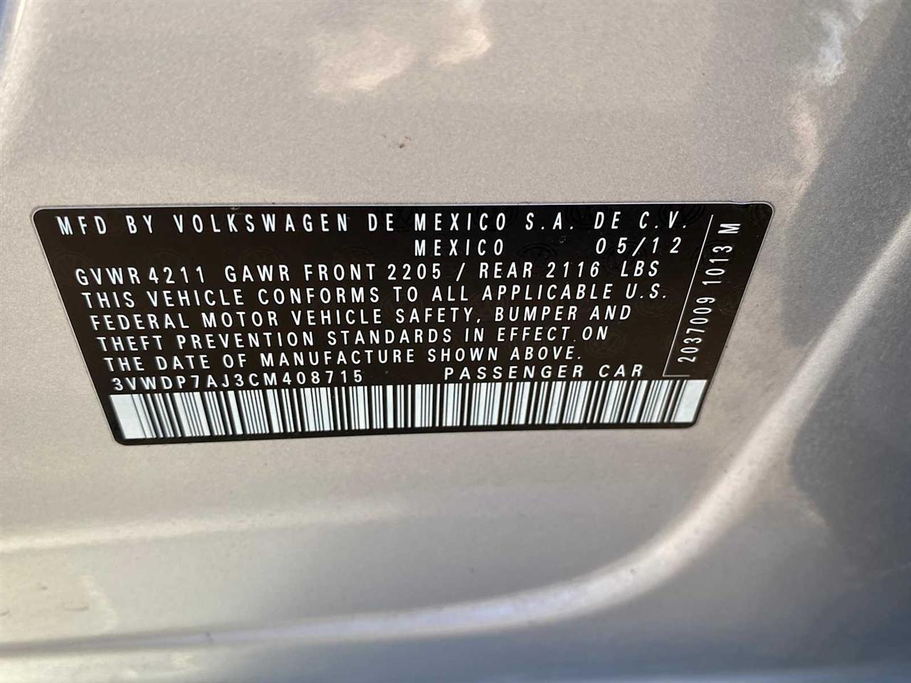 Volkswagen Jetta SE 2012