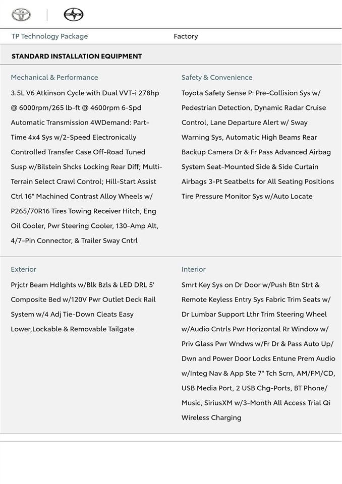 Toyota Tacoma TRD Offroad Double Cab 4WD V6 2019