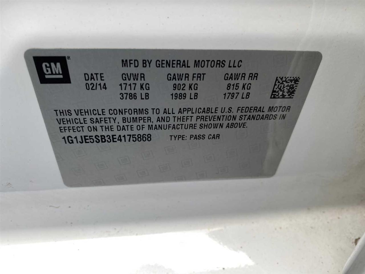 Chevrolet Sonic LTZ Auto Sedan 2014