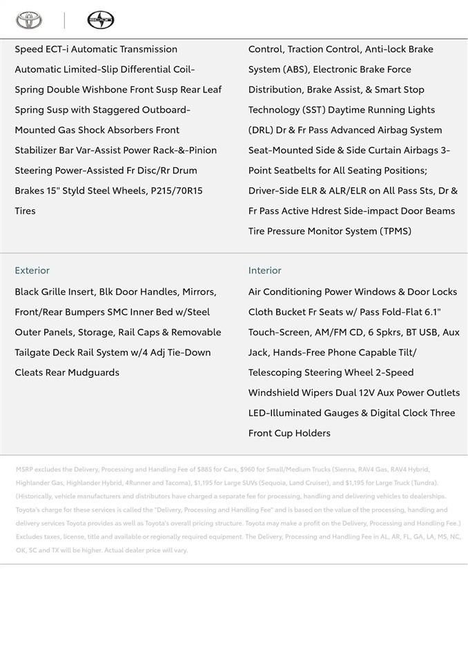 Toyota Tacoma Access Cab I4 4AT 2WD 2014