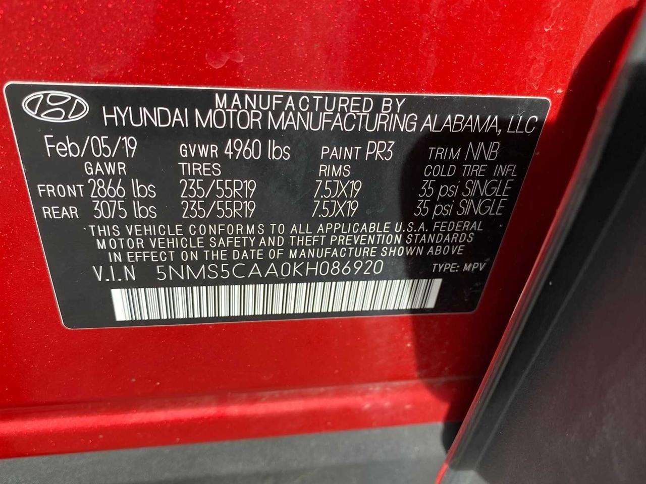 Hyundai Santa Fe Ultimate 2.0T AWD 2019