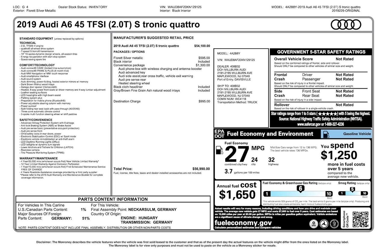 Audi A6 3.0 TFSI Premium quattro 2019