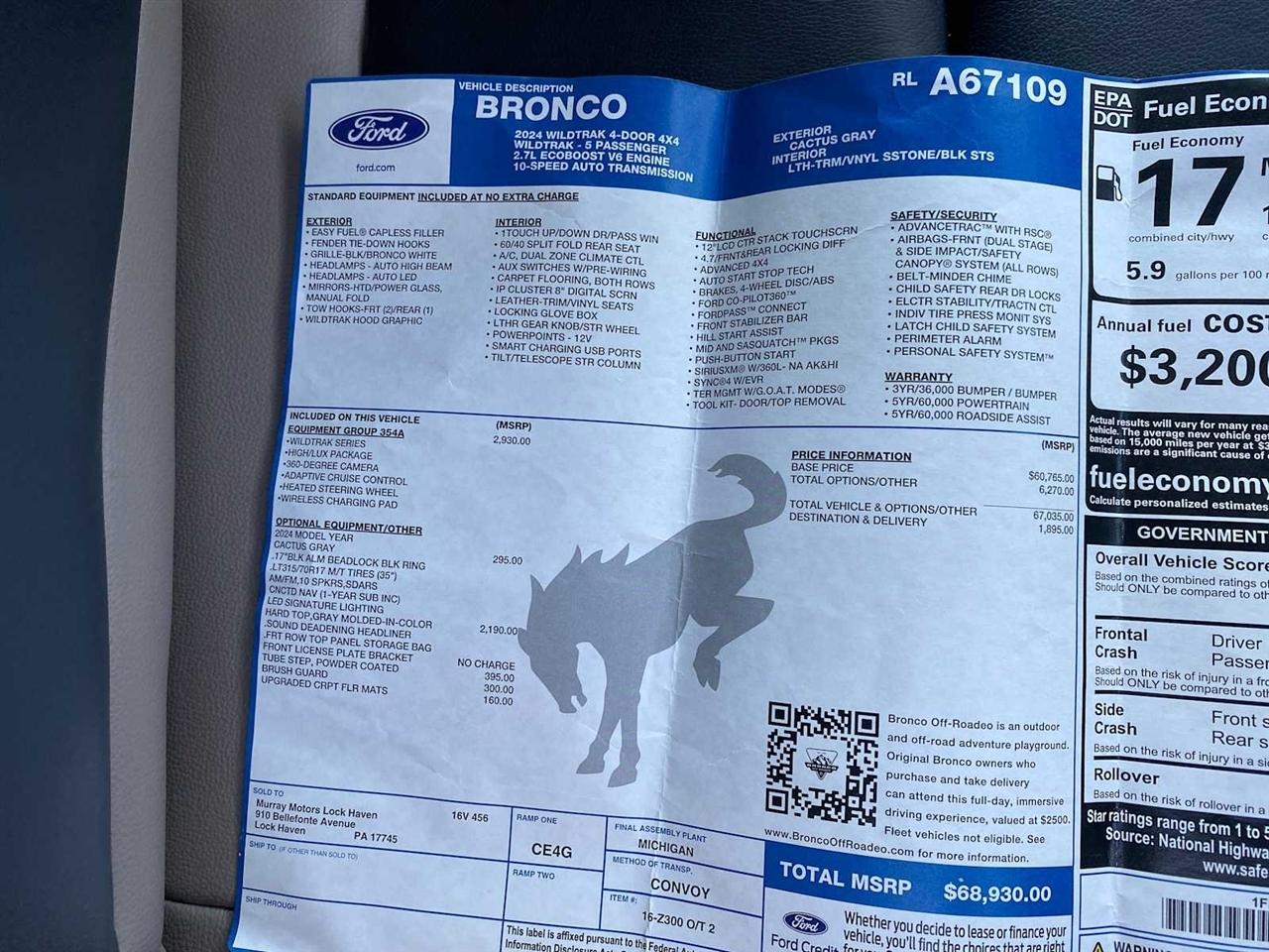 Ford Bronco Wildtrak 4-Door 2024