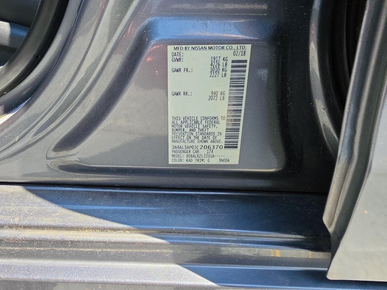 Nissan Altima 2.5 SV 2018