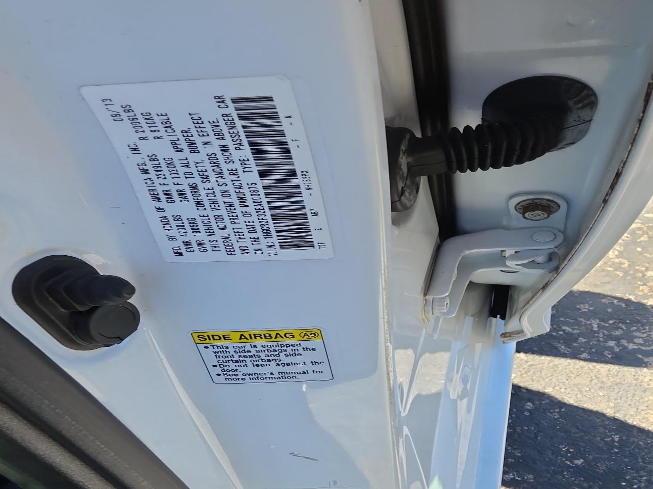 Honda Accord LX Sedan CVT 2014
