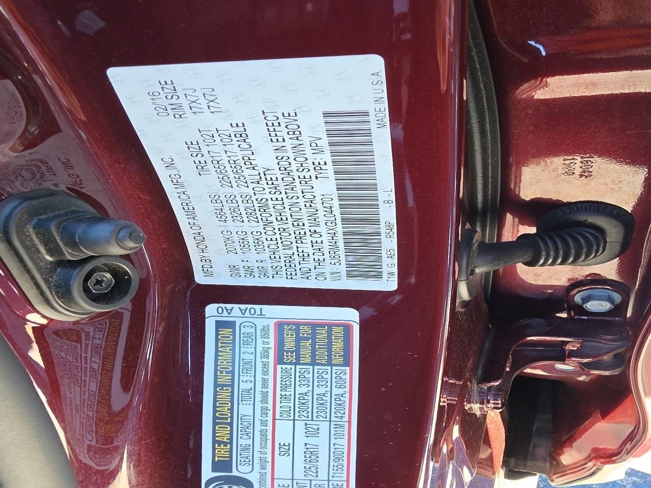 Honda CR-V SE 4WD 2016