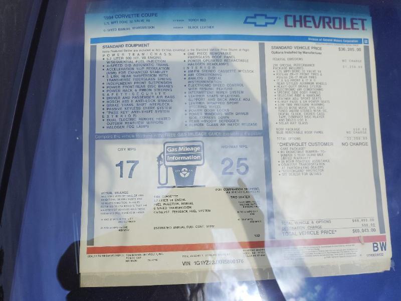 Chevrolet Corvette Coupe 1994