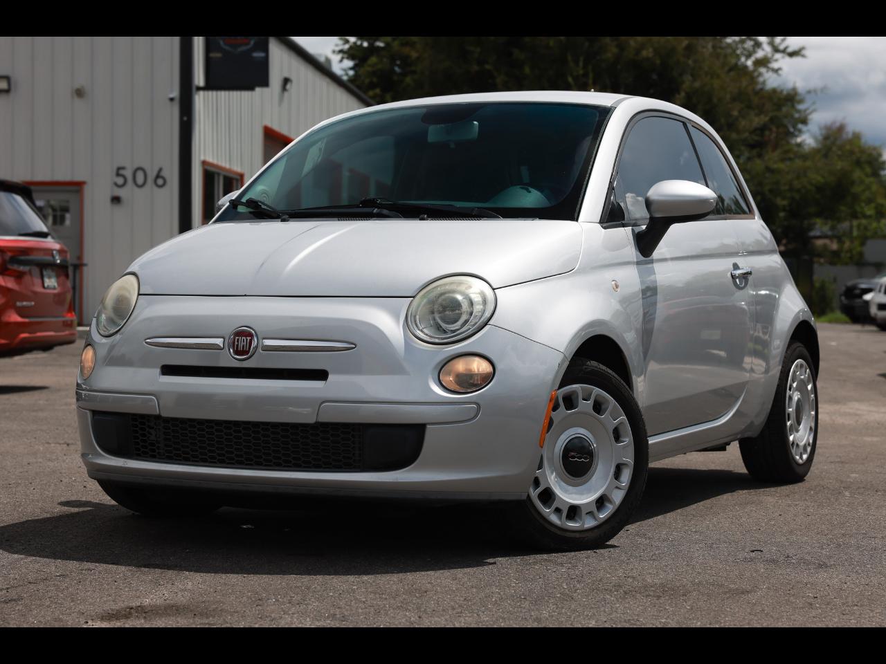 Silver 2013 FIAT 500 Hatchback Front-Wheel Drive Automatic