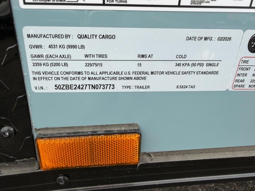 Quality Cargo 8.5X24TA3 ECL  2026