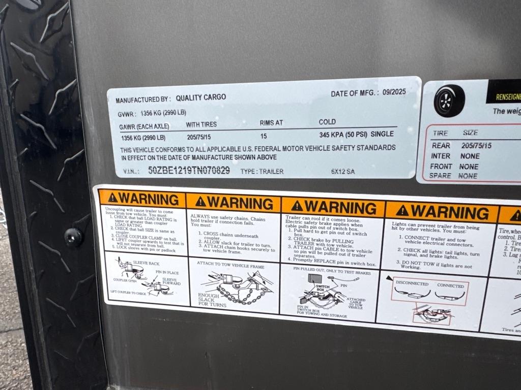 Quality Cargo 6X12SA ENCLOSED  2026