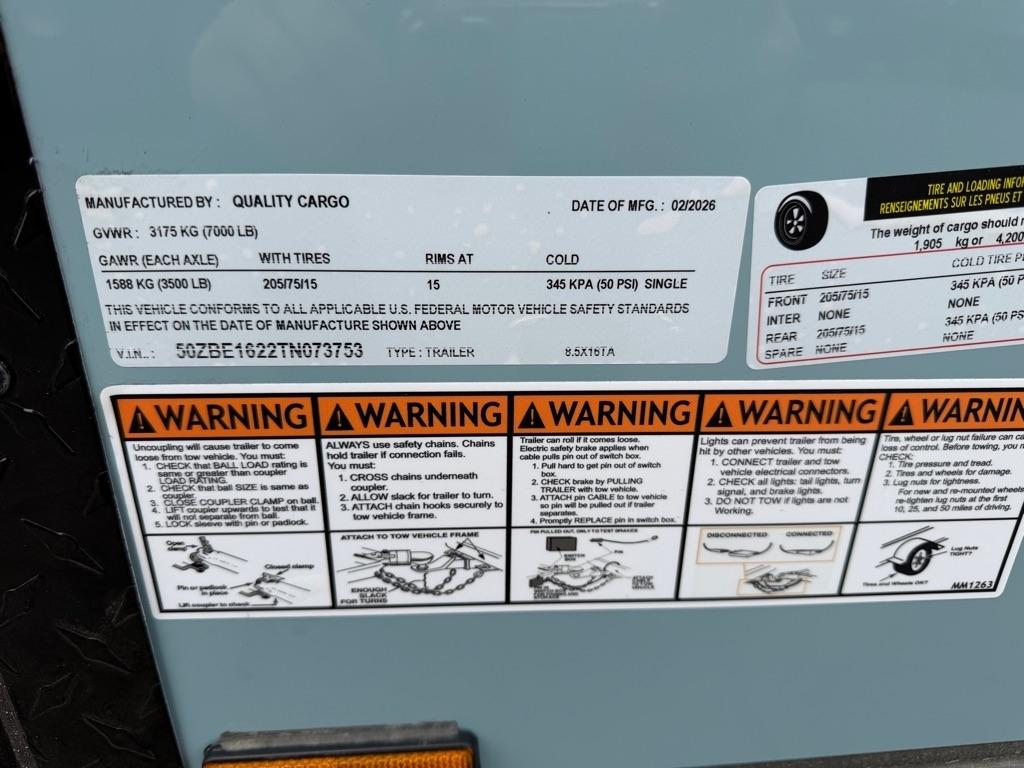 Quality Cargo 8.5x16TA ECL  2026