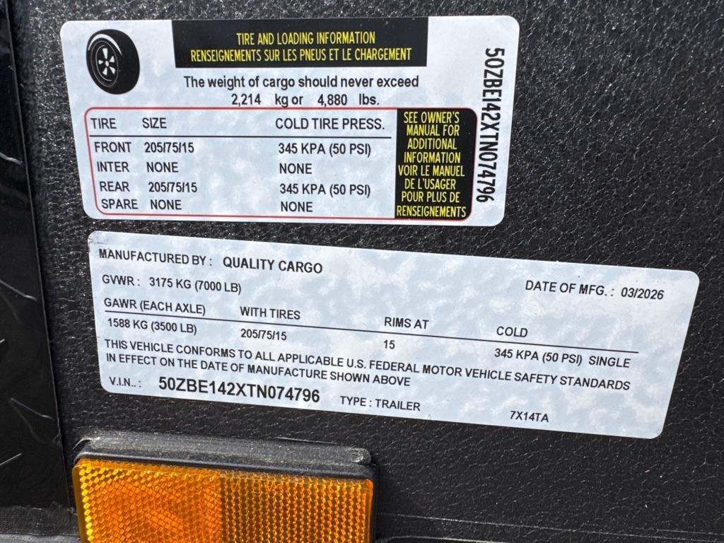 Quality Cargo 7X14TA Enclosed  2026