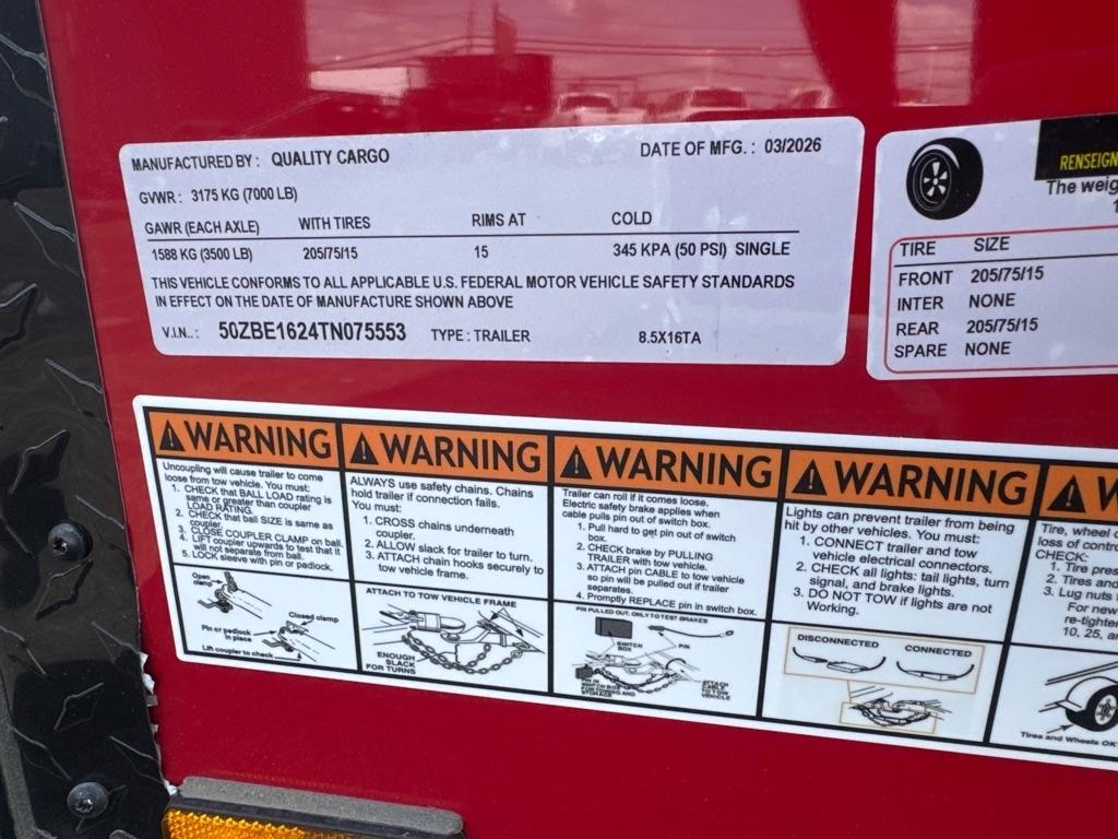 Quality Cargo 8.5x16TA ECL  2026