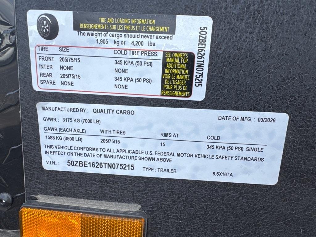 Quality Cargo 8.5x16TA ECL  2026