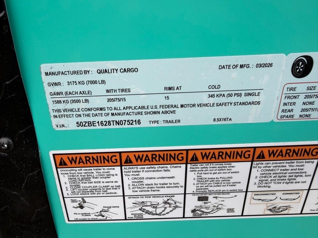 Quality Cargo 8.5x16TA ECL  2026