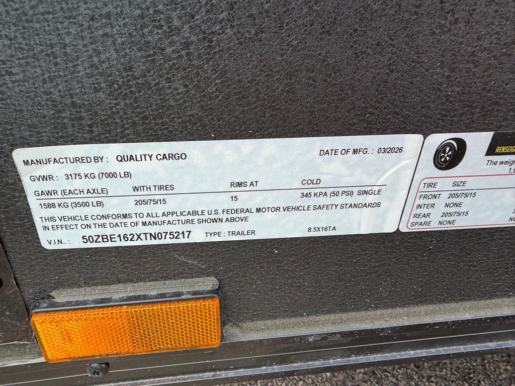 Quality Cargo 8.5x16TA ECL  2026