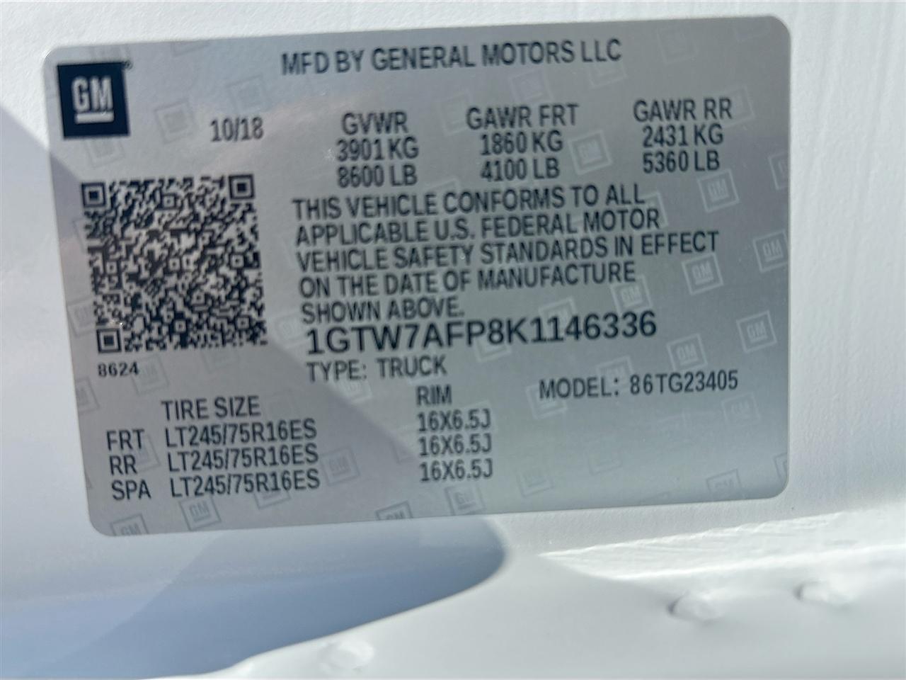 GMC Savana Cargo Van RWD 2500 135" 2019