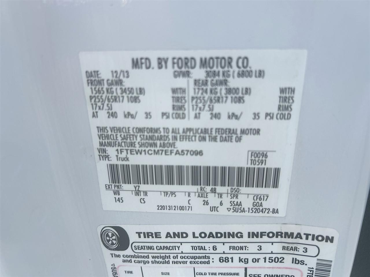 Ford F-150 2WD SuperCrew 145" XLT 2014