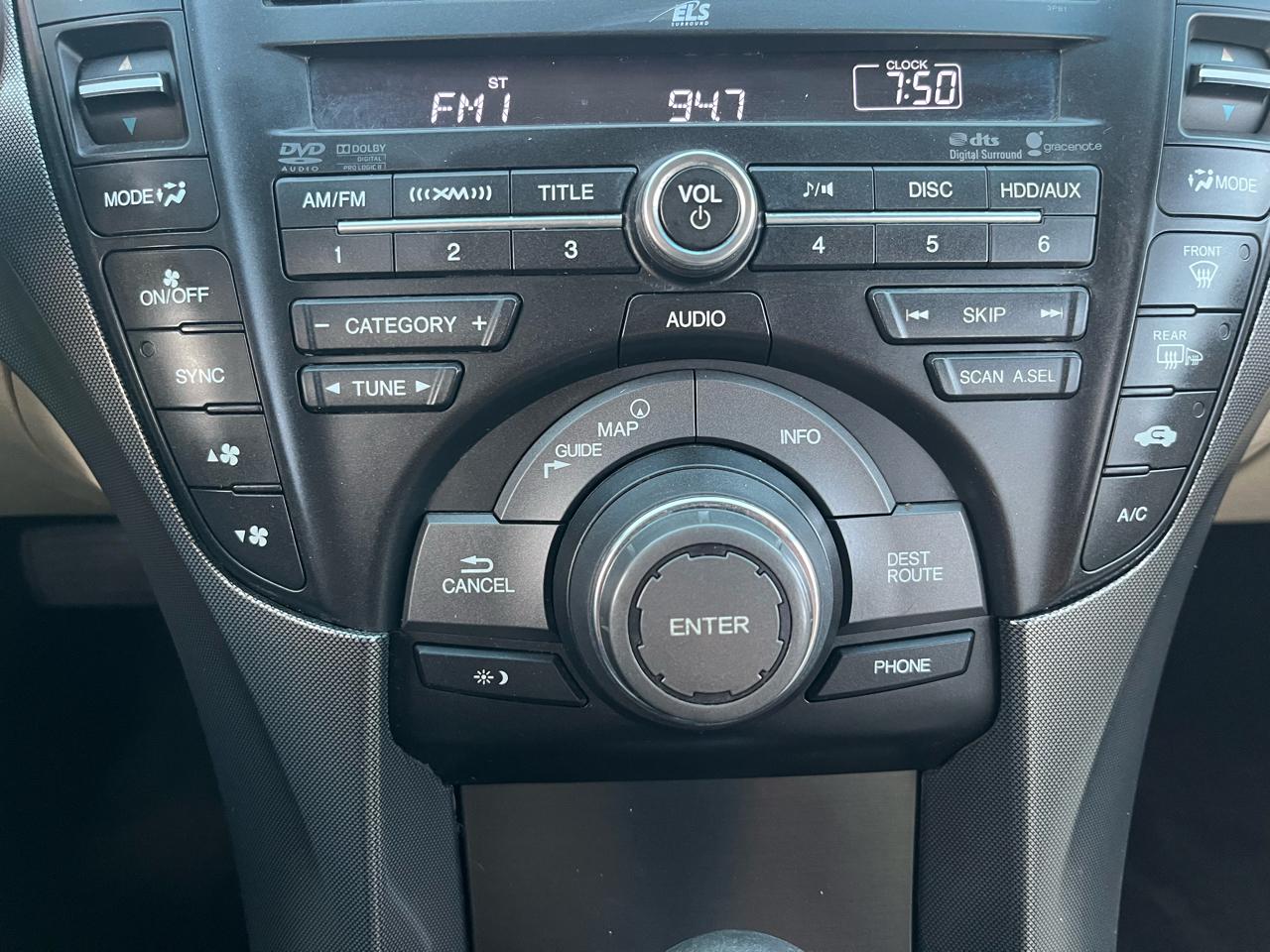 Acura TL 6-Speed AT with Tech Package and 18-In. WP 2012