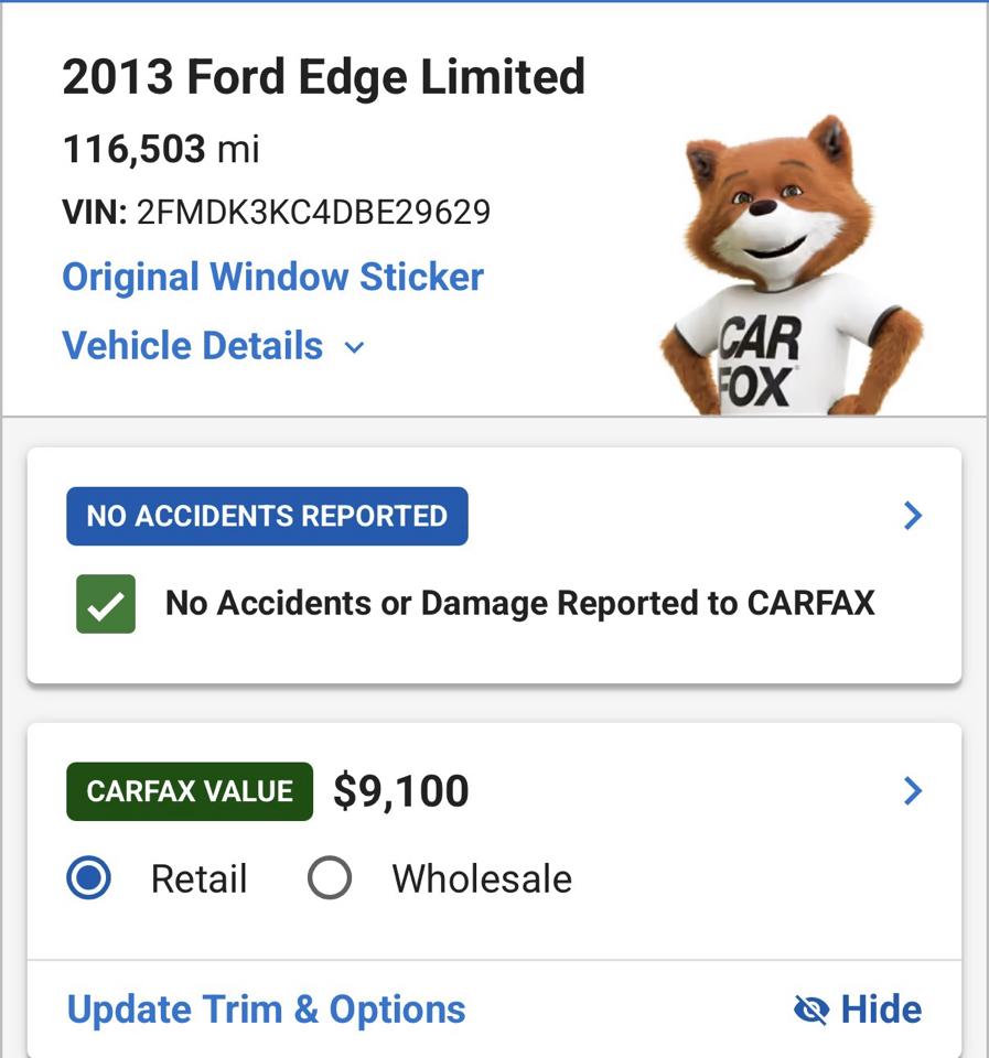 Ford Edge Limited FWD 2013