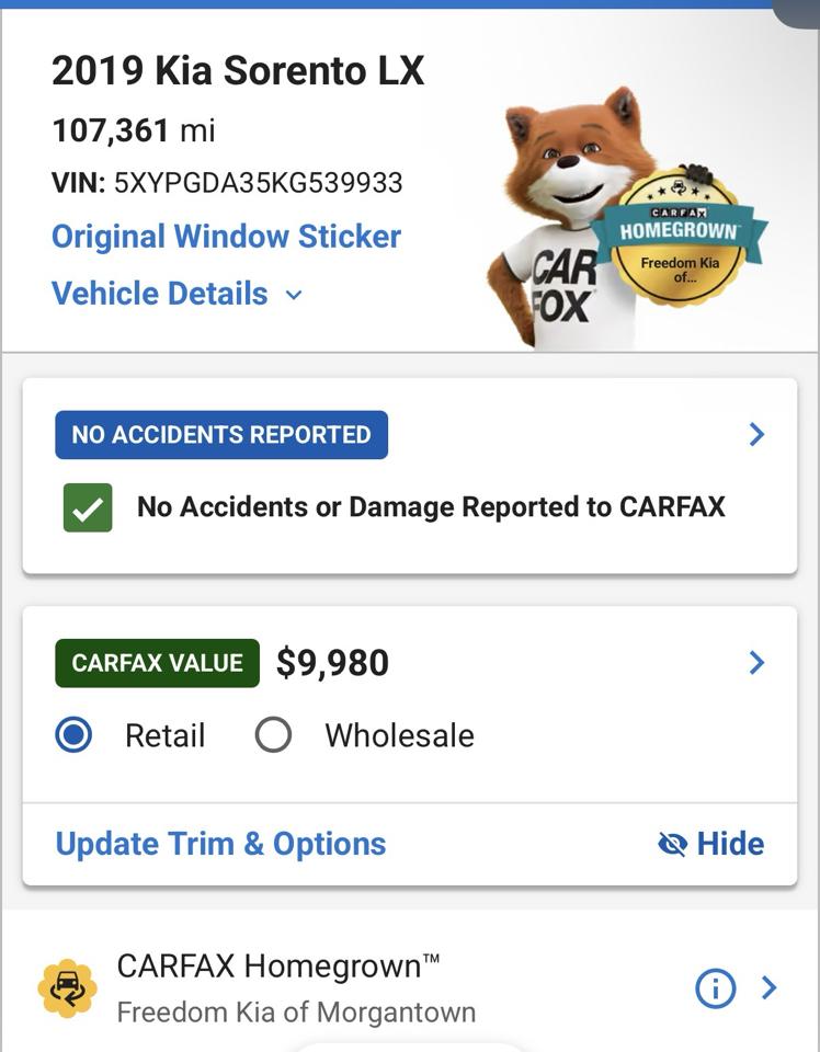 Kia Sorento LX AWD 2019