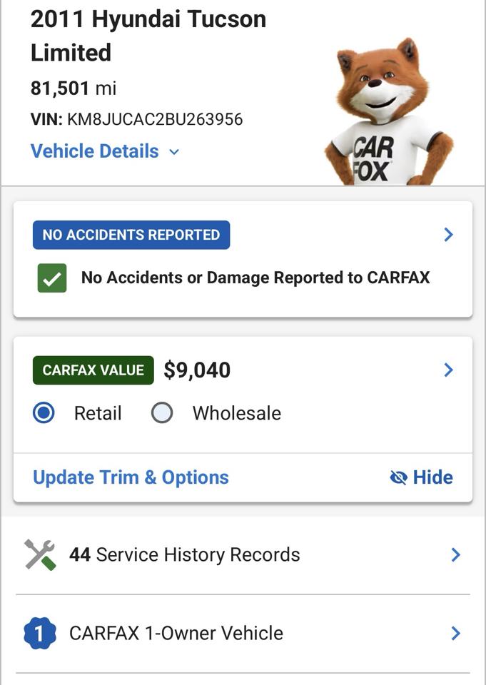 Hyundai Tucson Limited Auto AWD 2011