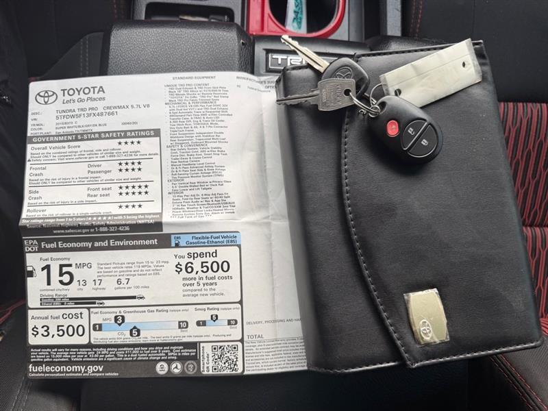 Toyota Tundra SR5 5.7L V8 FFV CrewMax 4WD 2015