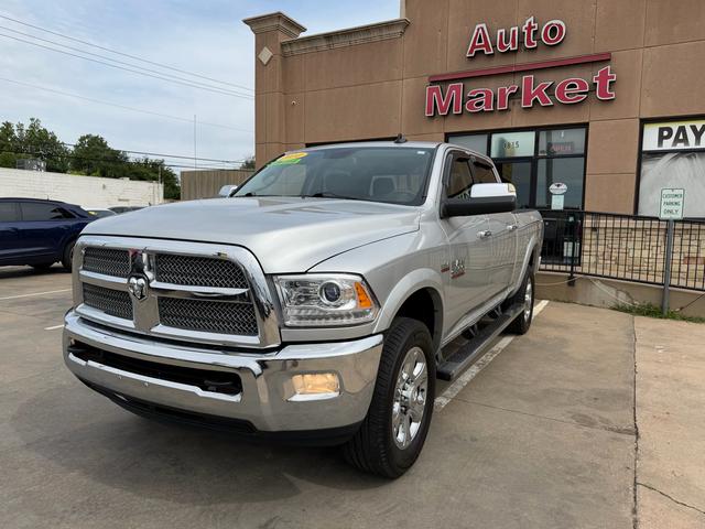 Silver 2014 RAM 2500 Laramie Longhorn Crew Cab 4WD Pickup Truck Four-Wheel Drive Automatic