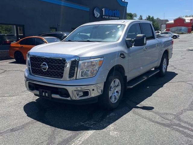 Silver 2017 Nissan Titan Pickup Truck Four-Wheel Drive 7-Speed Automatic