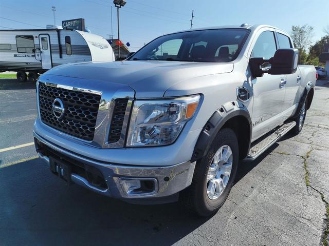 Silver 2017 Nissan Titan Pickup Truck Four-Wheel Drive 7-Speed Automatic