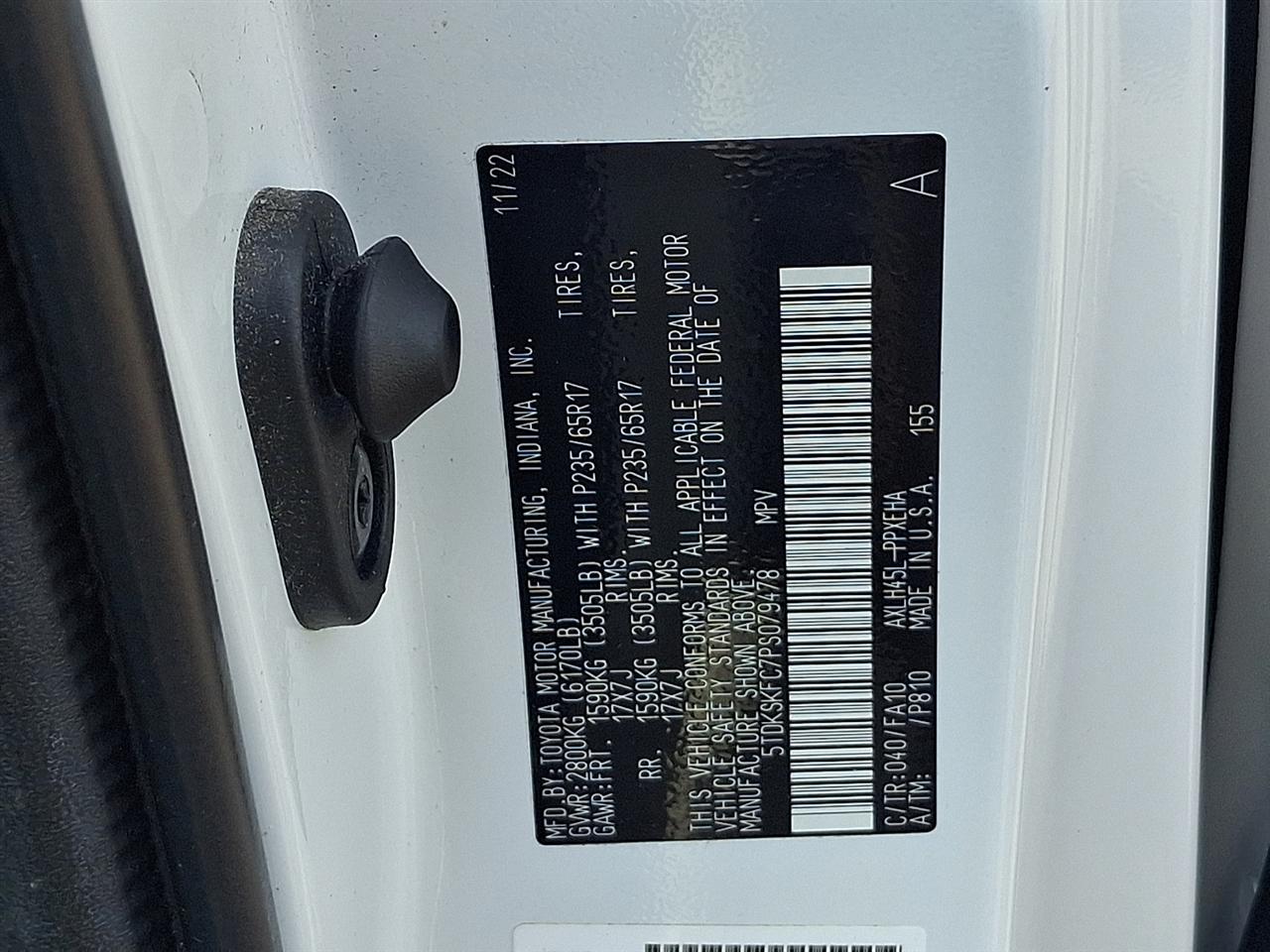 Toyota Sienna LE AWD 8-Passenger (Natl) 2023