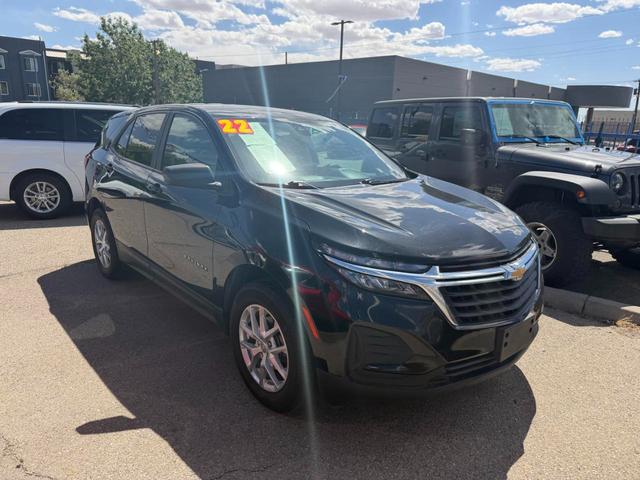 Black 2022 Chevrolet Equinox LS AWD with 1FL SUV / Crossover Four-Wheel Drive Automatic