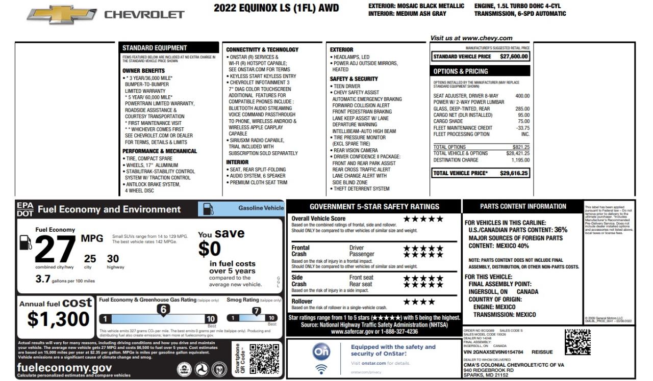 Chevrolet Equinox LS AWD 2022