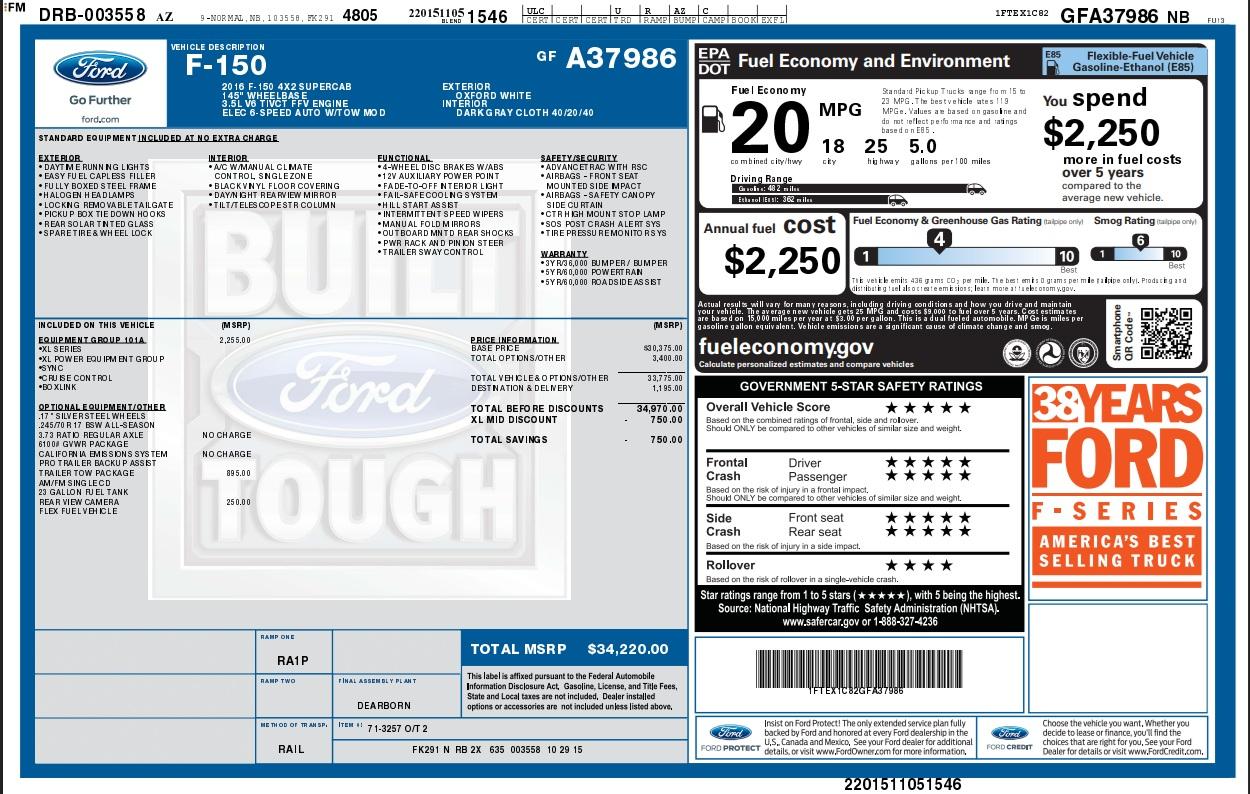 Ford F-150  2016