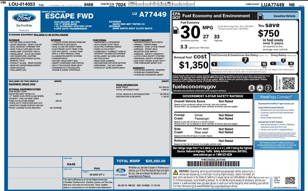 Ford Escape SE 2020