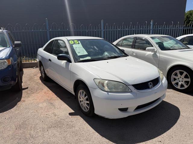 White 2005 Honda Civic Coupe HX Coupe Front-Wheel Drive Manual