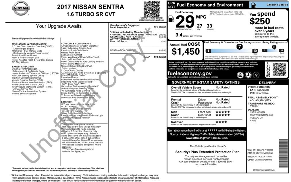 Nissan Sentra  2017