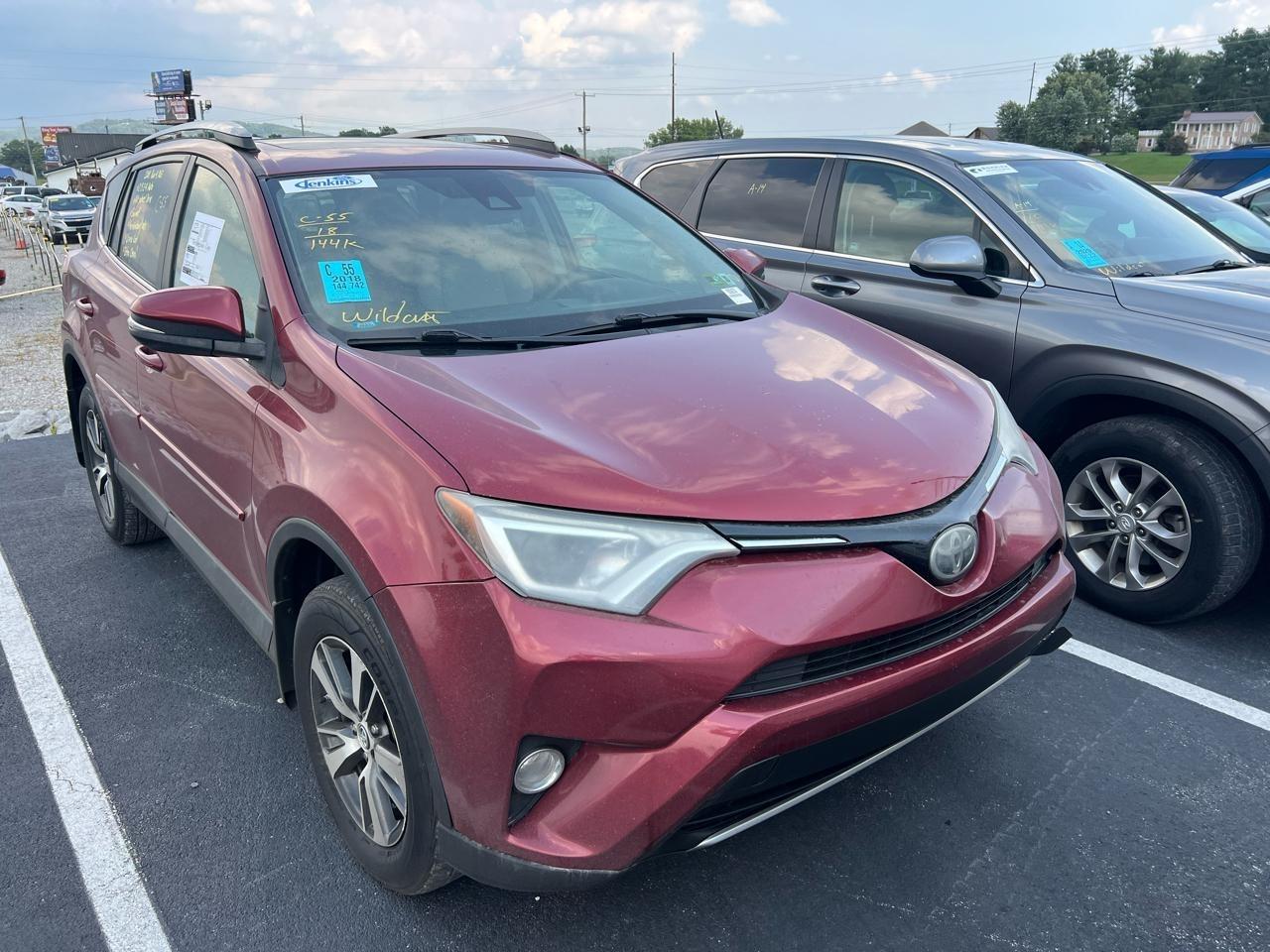 Red (Maroon) 2018 Toyota RAV4 SUV / Crossover All-Wheel Drive Automatic