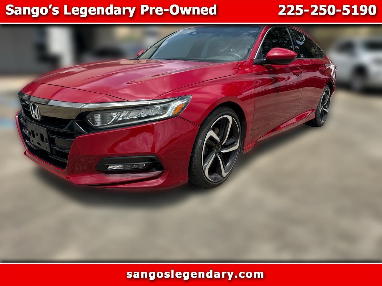 Red 2018 Honda Accord Sedan Front-Wheel Drive Continuously Variable Transmission