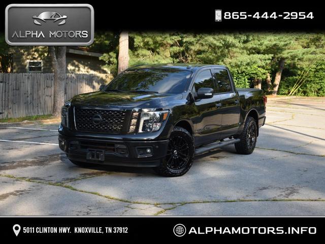 Black 2018 Nissan Titan Pickup Truck Four-Wheel Drive Automatic