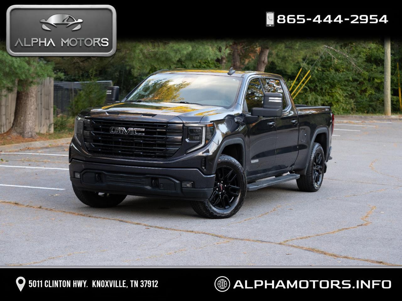 Blue 2022 GMC Sierra 1500 Pickup Truck Four-Wheel Drive Automatic