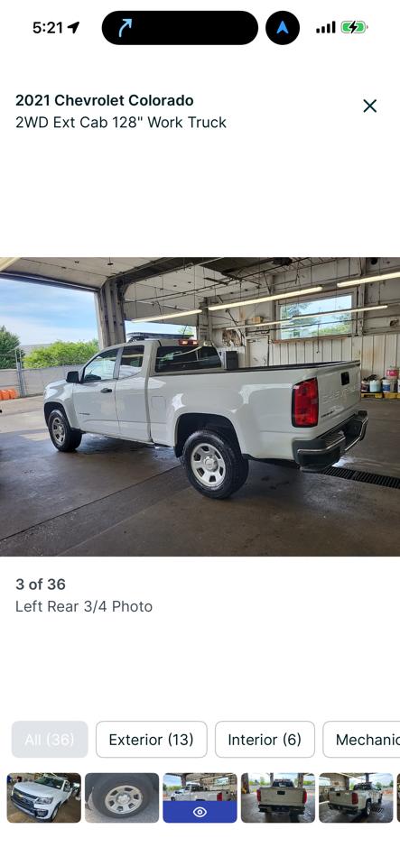 Chevrolet Colorado 2WD Ext Cab 128" Work Truck 2021