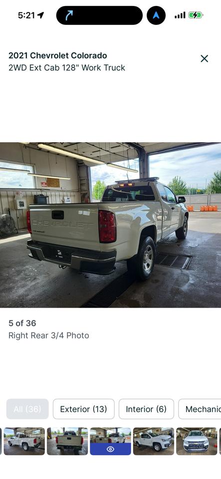 Chevrolet Colorado 2WD Ext Cab 128" Work Truck 2021