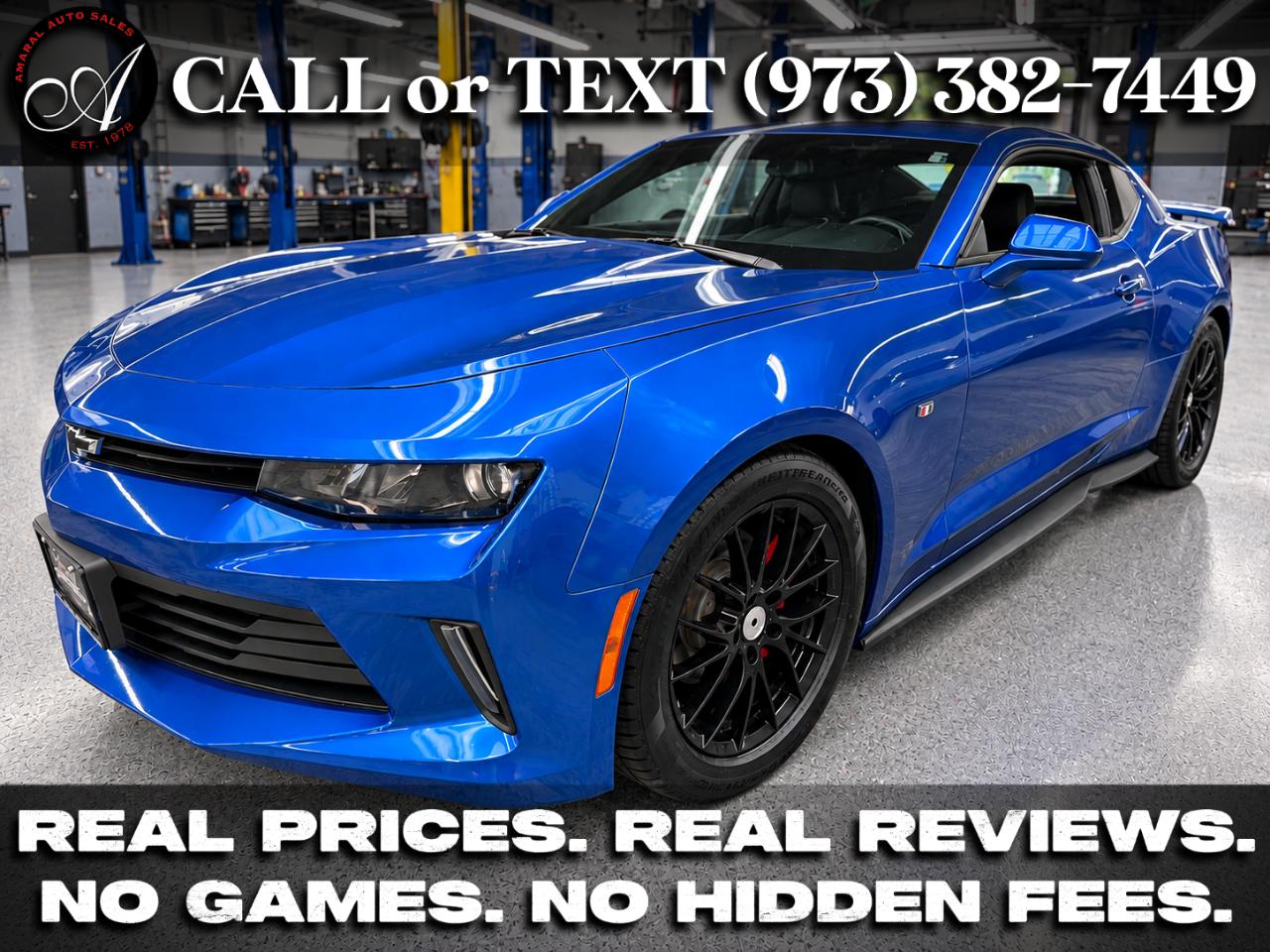 Hyper Blue Metallic 2018 Chevrolet Camaro Coupe Rear-Wheel Drive Automatic