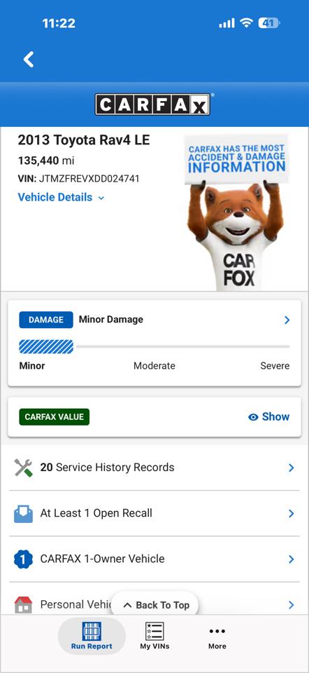 Toyota RAV4 LE FWD 2013
