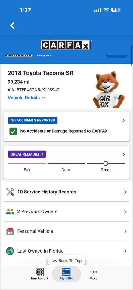 Toyota Tacoma SR5 Access Cab I4 6AT 2WD 2018