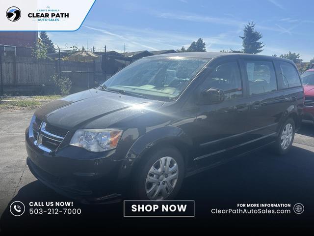 Black 2014 Dodge Grand Caravan Minivan Front-Wheel Drive Automatic