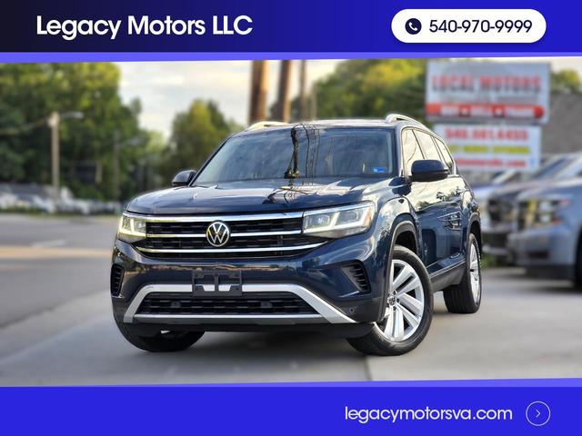 Blue 2021 Volkswagen Atlas SUV / Crossover All-Wheel Drive Automatic